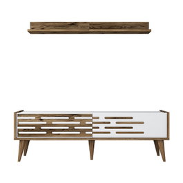 Hanah Home Valensiya 140 Mueble para TV Nogal y Blanco
